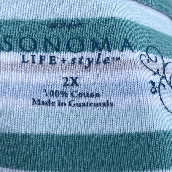 Sonoma V-Neck Striped Tee - Picture 6 of 6